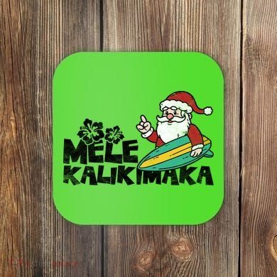 Mele Kalikimaka Hawaiian Christmas Coaster