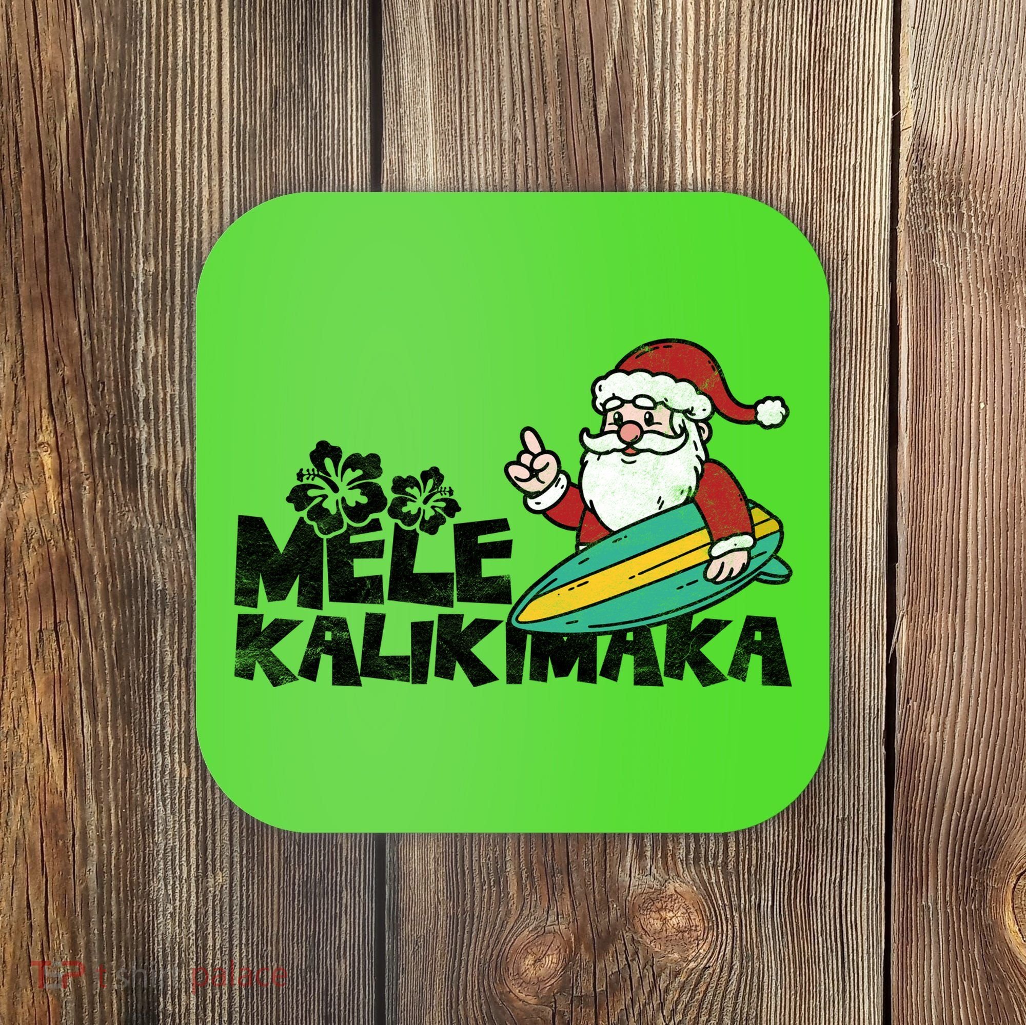 Mele Kalikimaka Hawaiian Christmas Coaster