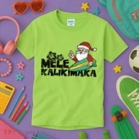 Mele Kalikimaka Hawaiian Christmas Kids T-Shirt thumb 3
