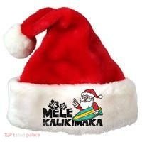 Mele Kalikimaka Hawaiian Christmas Santa Hat thumb 0