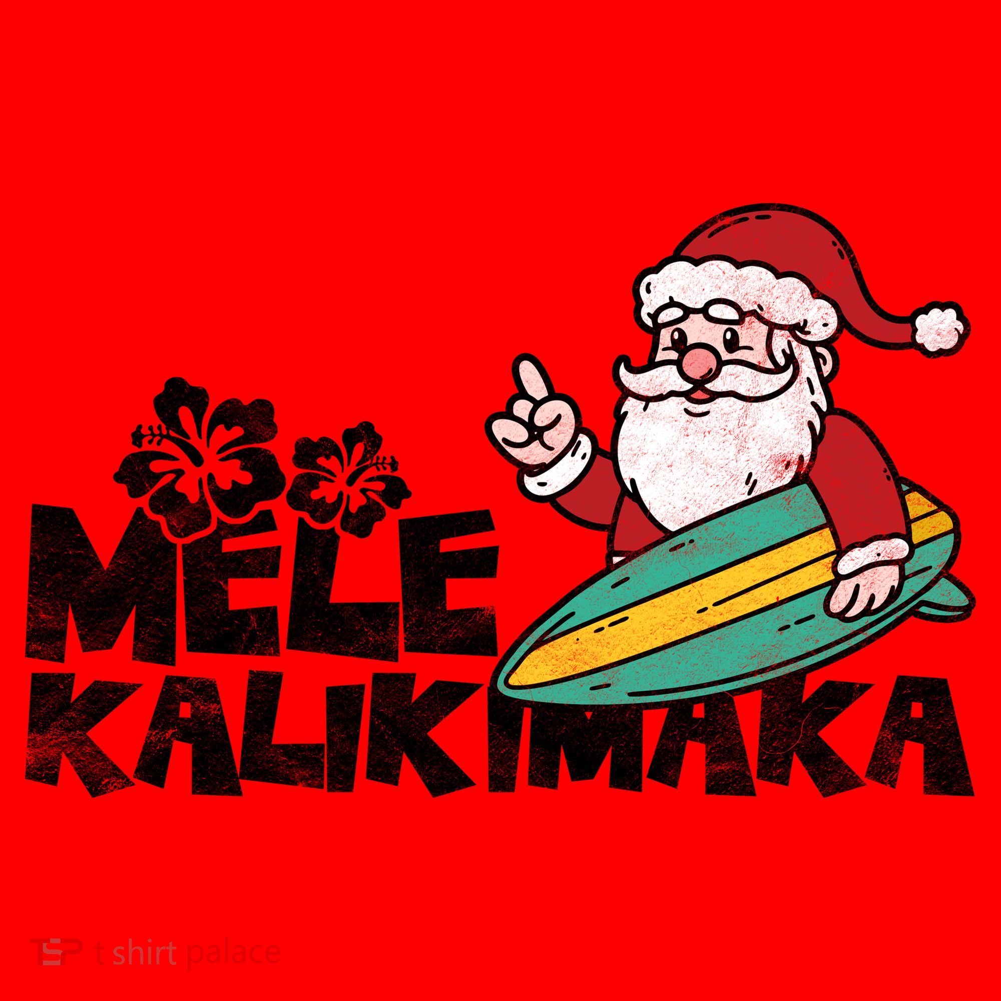 Mele Kalikimaka Hawaiian Christmas Santa Hat