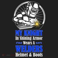 My Knight In Shining Armor Wears A Welders Helmet And Boots Hat thumb 2