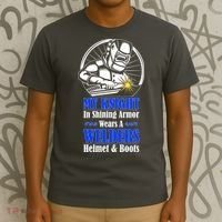 My Knight In Shining Armor Wears A Welders Helmet And Boots T-Shirt thumb 3