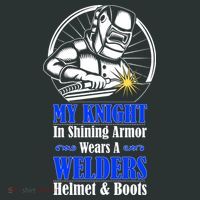 My Knight In Shining Armor Wears A Welders Helmet And Boots Mousepad thumb 1