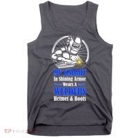 My Knight In Shining Armor Wears A Welders Helmet And Boots Tank Top thumb 0