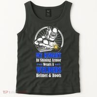 My Knight In Shining Armor Wears A Welders Helmet And Boots Tank Top thumb 2