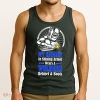 My Knight In Shining Armor Wears A Welders Helmet And Boots Tank Top thumb 3