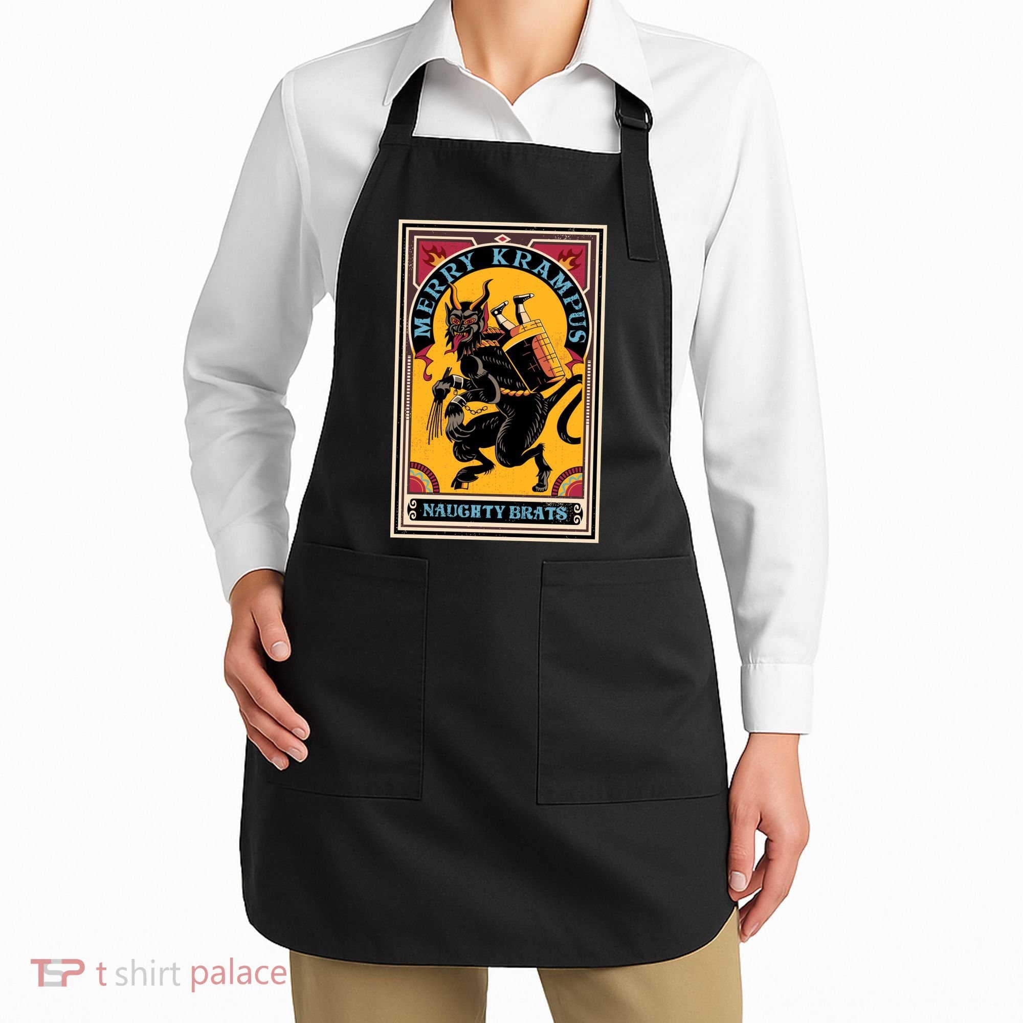 MERRY KRAMPUS Apron