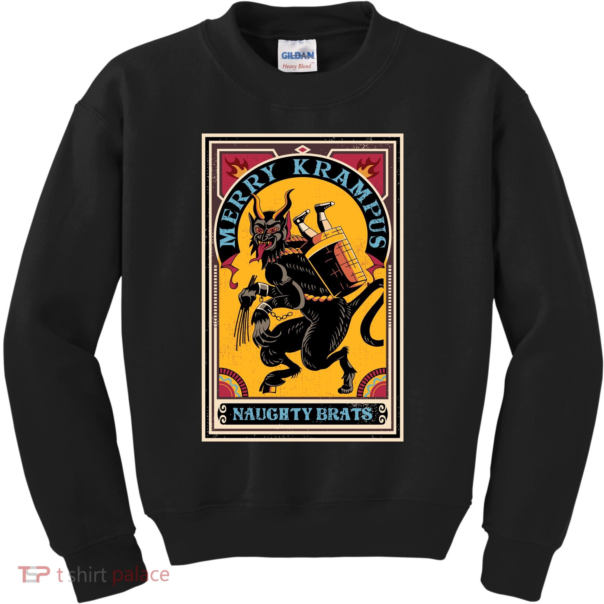 MERRY KRAMPUS Kids Sweatshirt