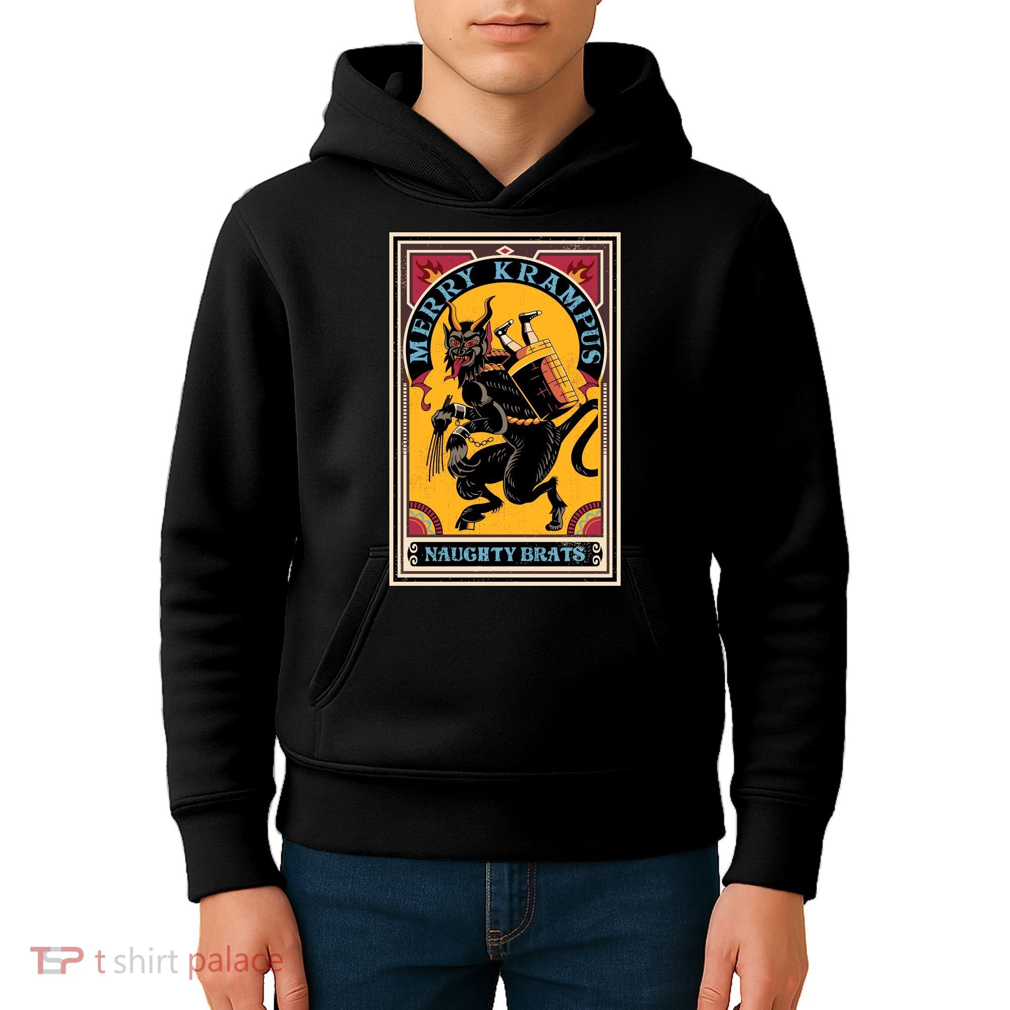MERRY KRAMPUS Kids Hoodie