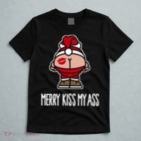 Merry Kiss My Ass Santa Claus Funny Christmas Gift T-Shirt thumb 5