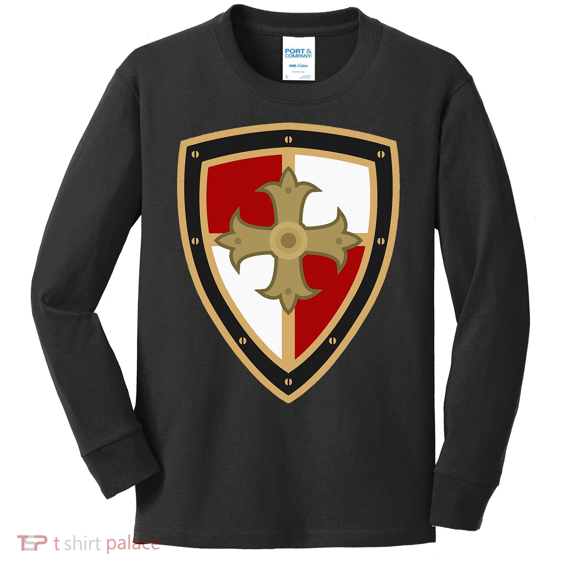 Medieval Knight Medieval Renaissance Tunic Kids Long Sleeve Shirt