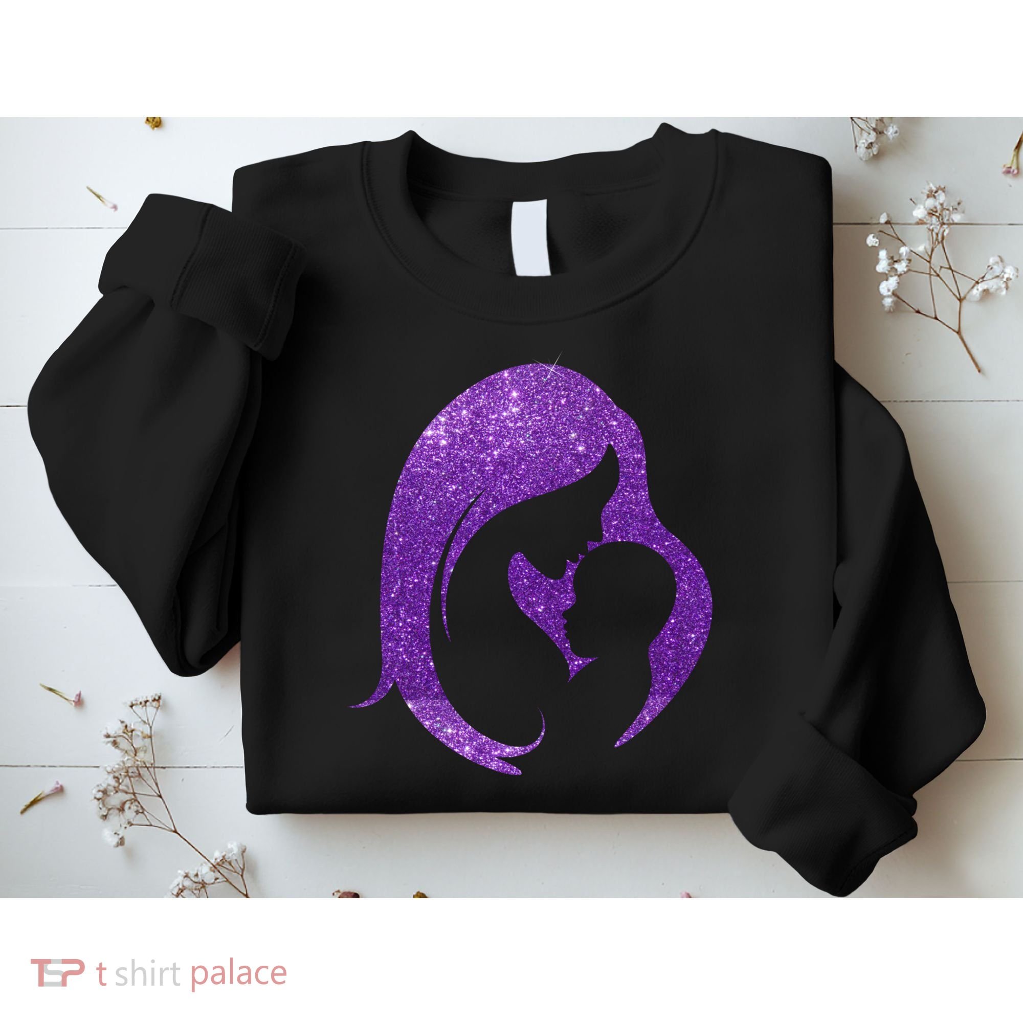 Mother Kissing Newborn Baby Cute Gift Sweatshirt