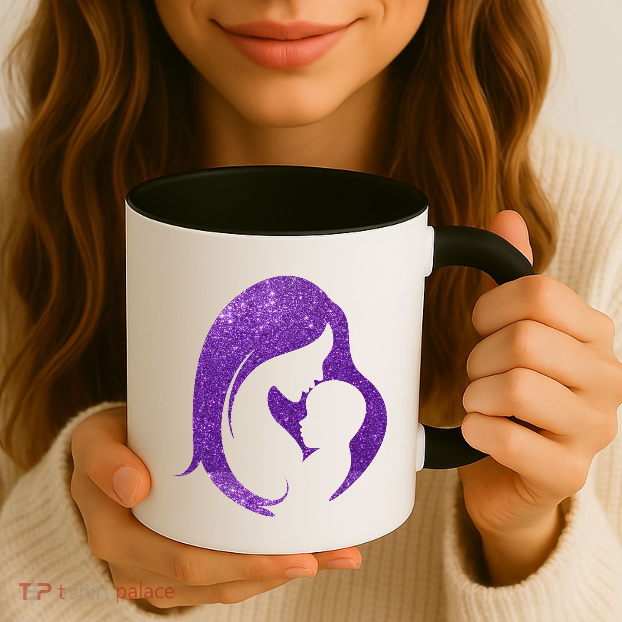 Mother Kissing Newborn Baby Cute Gift Coffee Mug