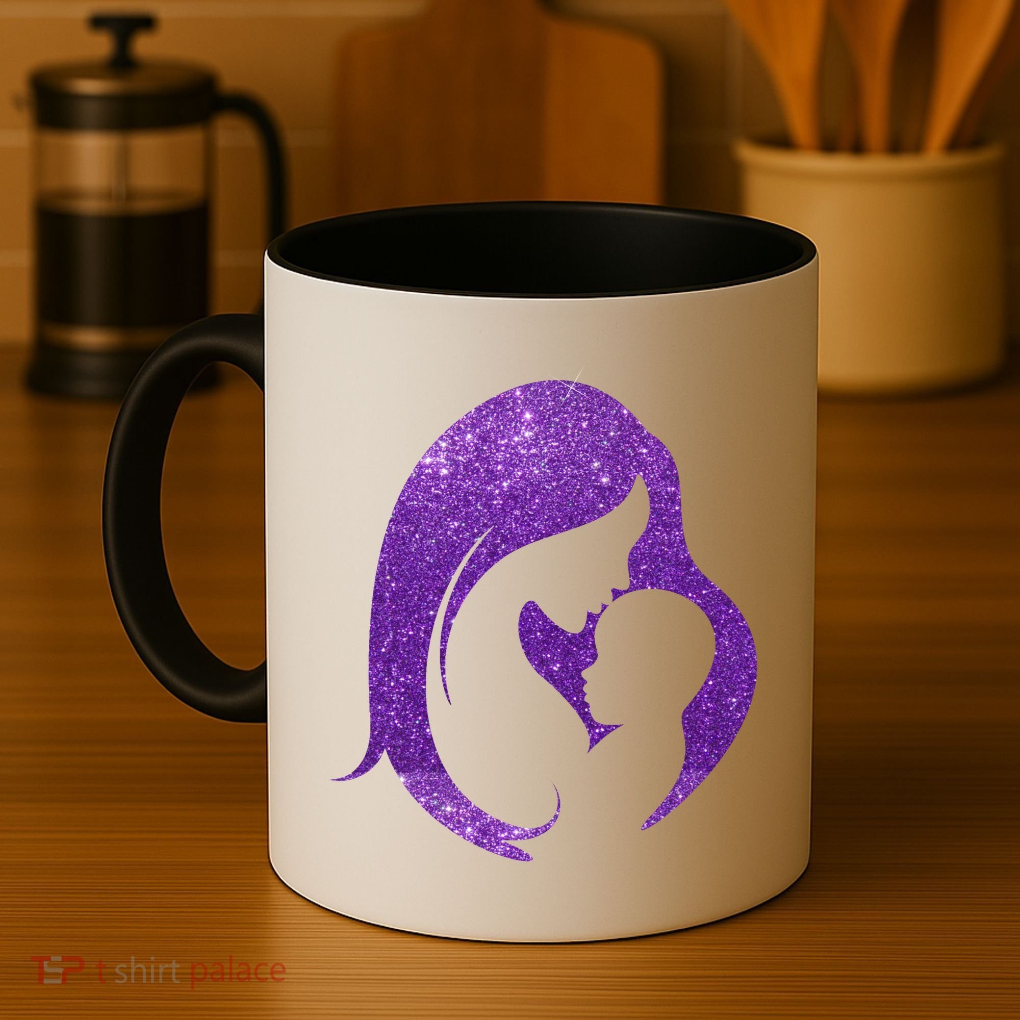 Mother Kissing Newborn Baby Cute Gift Coffee Mug