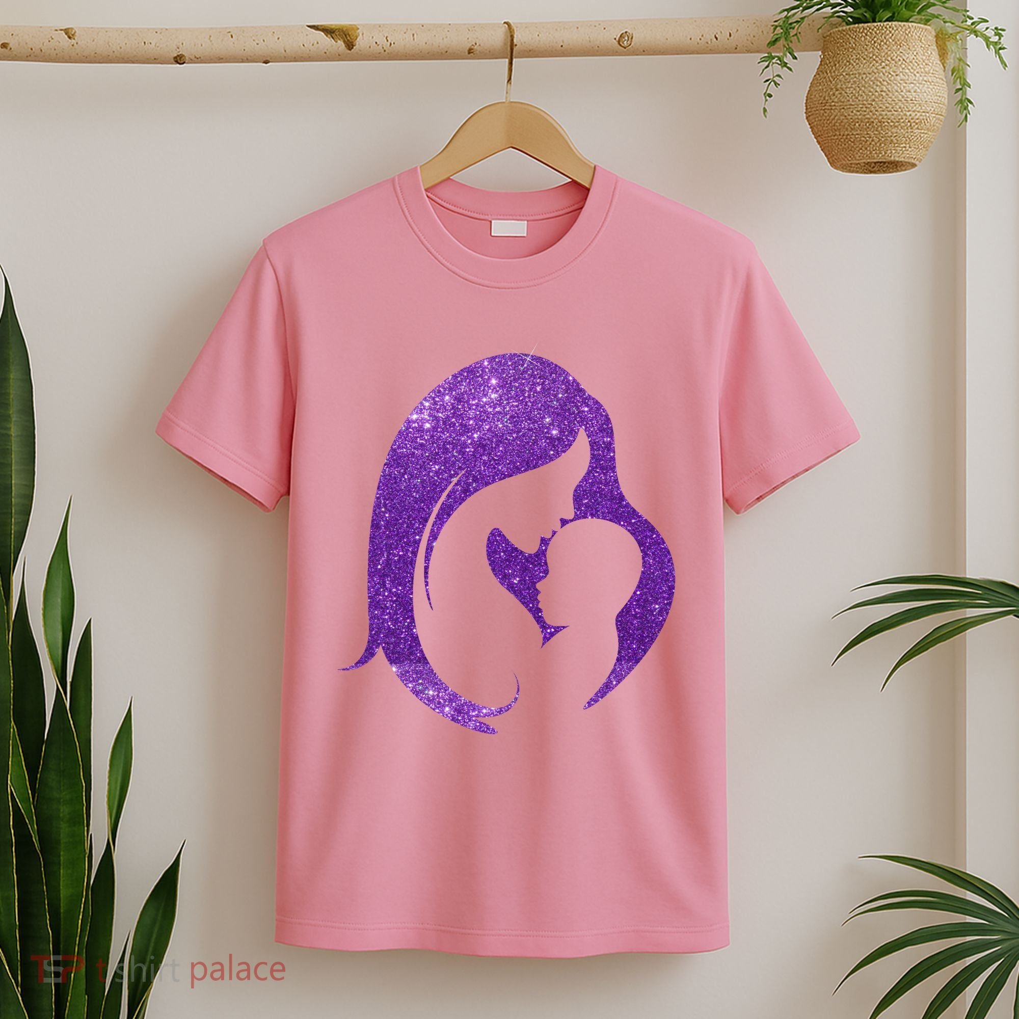 Mother Kissing Newborn Baby Cute Gift T-Shirt