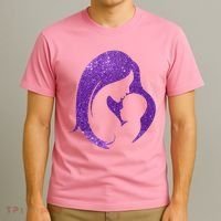 Mother Kissing Newborn Baby Cute Gift T-Shirt thumb 3