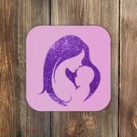 Mother Kissing Newborn Baby Cute Gift Coaster thumb 0