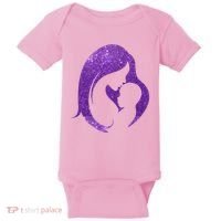 Mother Kissing Newborn Baby Cute Gift Baby Bodysuit thumb 0