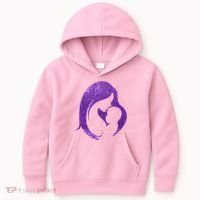 Mother Kissing Newborn Baby Cute Gift Kids Hoodie thumb 0