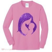 Mother Kissing Newborn Baby Cute Gift Kids Long Sleeve Shirt thumb 0