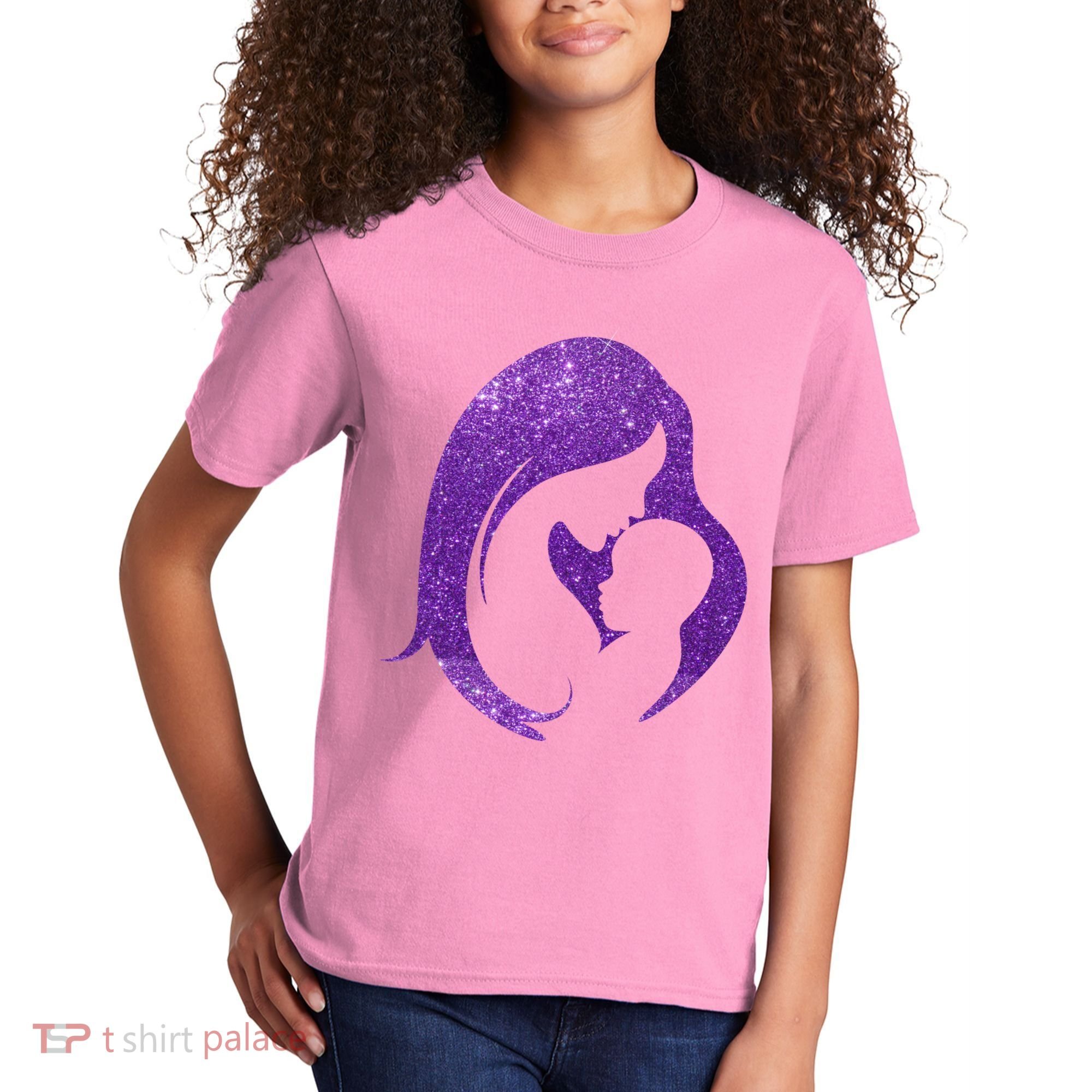 Mother Kissing Newborn Baby Cute Gift Kids T-Shirt