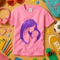 Mother Kissing Newborn Baby Cute Gift Kids T-Shirt thumb 3