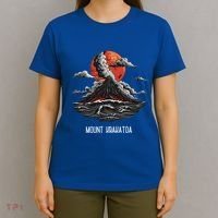 Mount Krakatoa National Park Retro Vintage Volcano Cool Gift T-Shirt thumb 4
