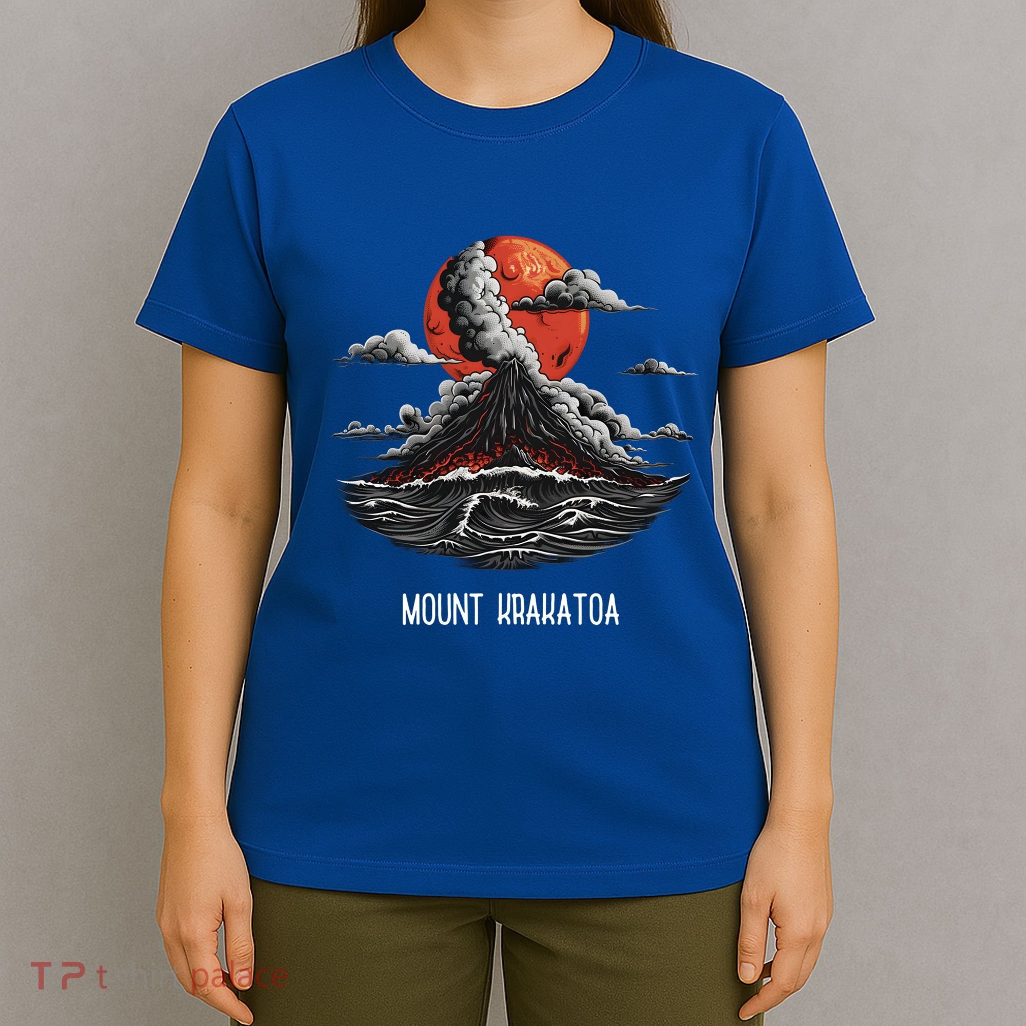 Mount Krakatoa National Park Retro Vintage Volcano Cool Gift T-Shirt