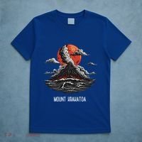 Mount Krakatoa National Park Retro Vintage Volcano Cool Gift T-Shirt thumb 5