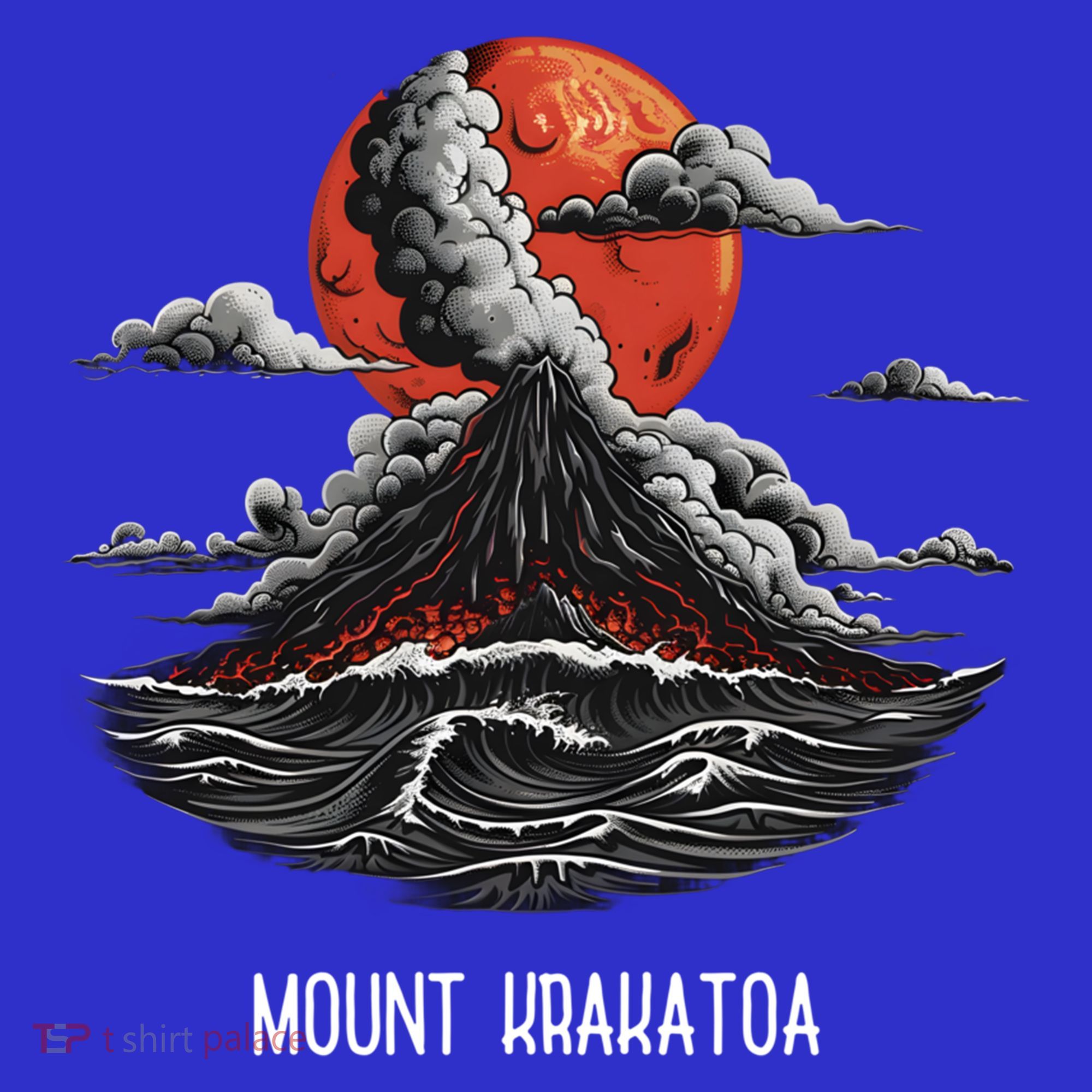 Mount Krakatoa National Park Retro Vintage Volcano Cool Gift T-Shirt