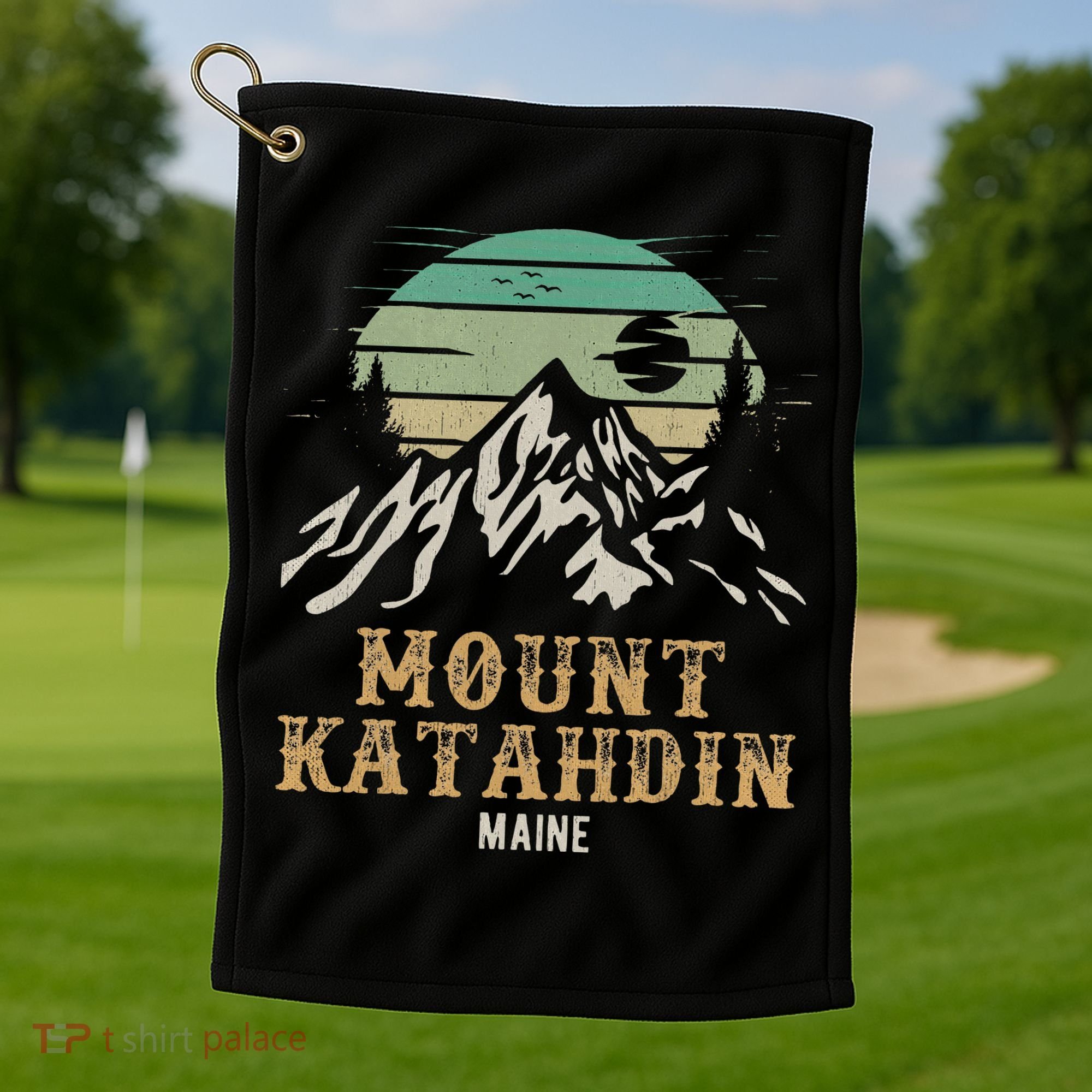 Mount Katahdin National Park Merchandise Hiking Mt Katahdin Golf Towel