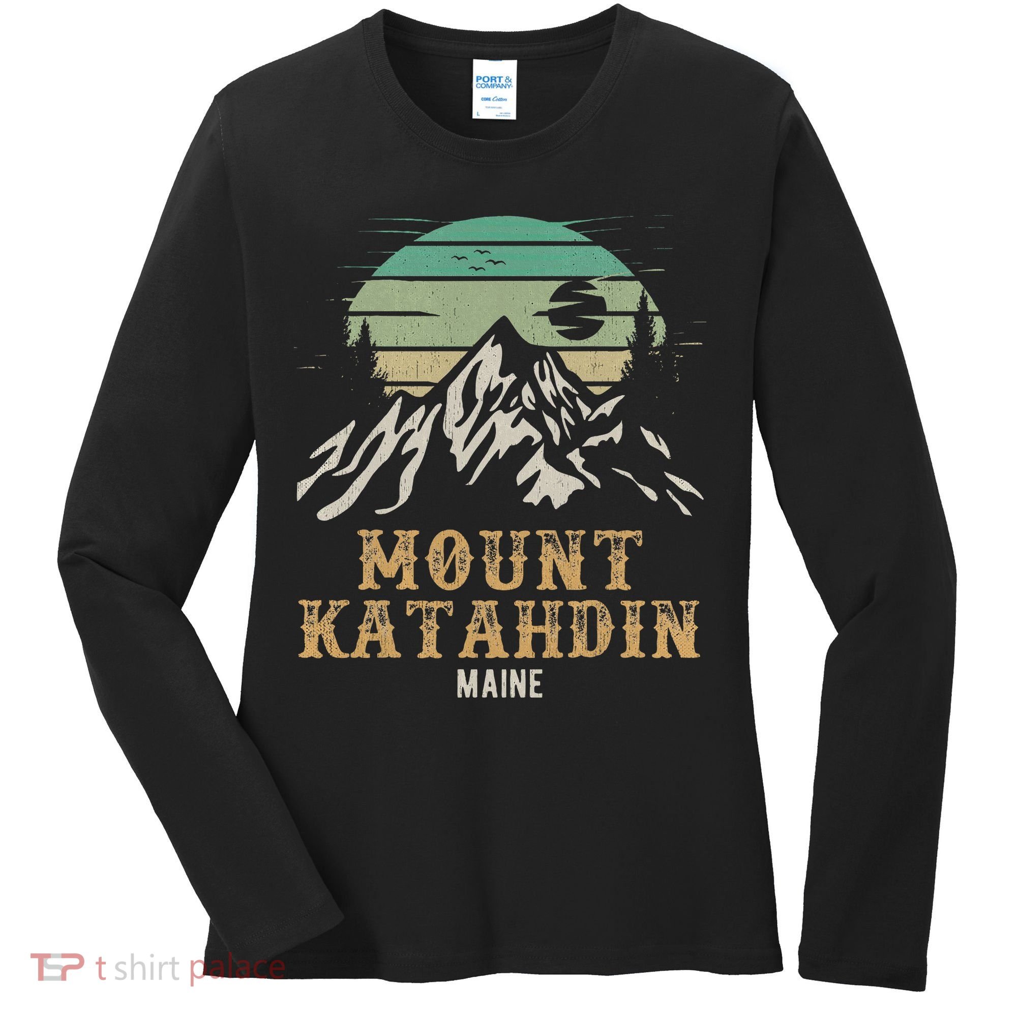 Mount Katahdin National Park Merchandise Hiking Mt Katahdin Women's Long Sleeve Shirt