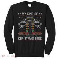 My Kind Of Christmas Tree Drag Racing Ugly Christmas Sweatshirt thumb 0