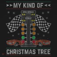 My Kind Of Christmas Tree Drag Racing Ugly Christmas Sweatshirt thumb 3