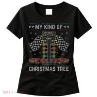 My Kind Of Christmas Tree Drag Racing Ugly Christmas Women's T-Shirt thumb 0