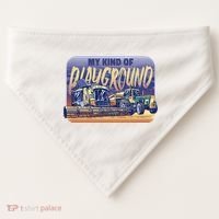 My Kind Of Playground Tractor Farm USA-Made Doggie Bandana thumb 0