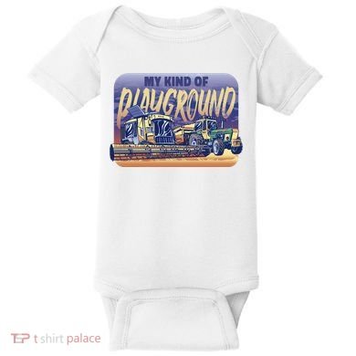My Kind Of Playground Tractor Farm Baby Bodysuit