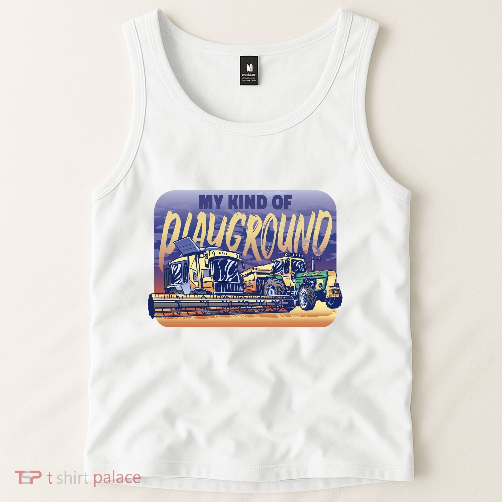 My Kind Of Playground Tractor Farm Tank Top