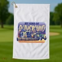 My Kind Of Playground Tractor Farm Golf Towel thumb 1
