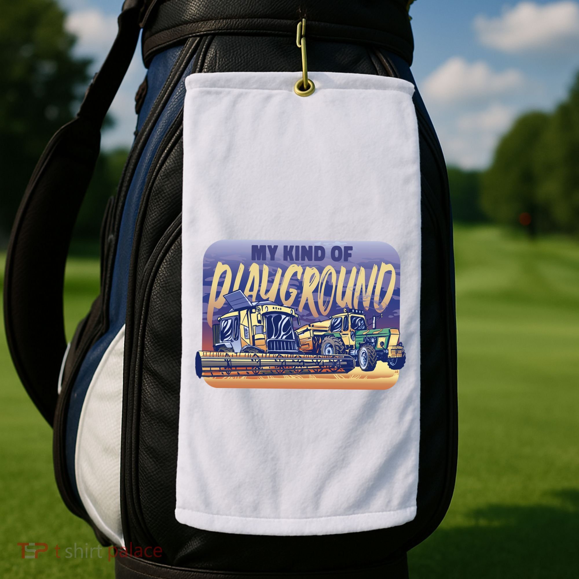 My Kind Of Playground Tractor Farm Golf Towel
