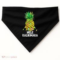 Mele Kalikimaka Pineapple Christmas Lights USA-Made Doggie Bandana thumb 0