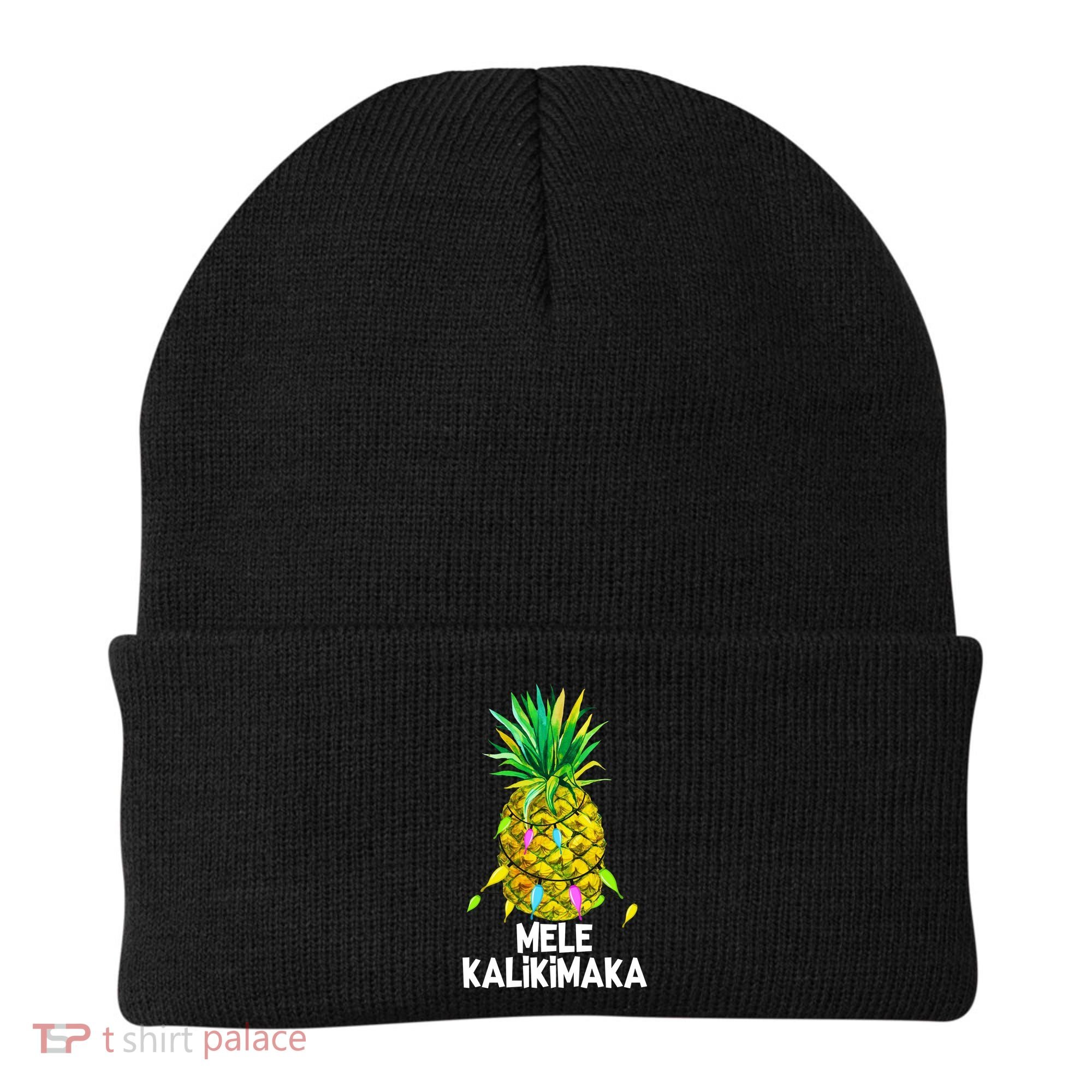 Mele Kalikimaka Pineapple Christmas Lights Beanie