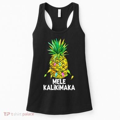 Mele Kalikimaka Pineapple Christmas Lights Women's Tank Top