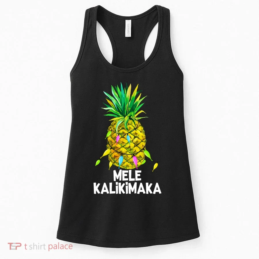 Mele Kalikimaka Pineapple Christmas Lights Women's Tank Top