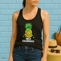 Mele Kalikimaka Pineapple Christmas Lights Women's Tank Top thumb 2