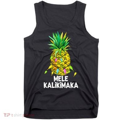 Mele Kalikimaka Pineapple Christmas Lights Tank Top