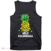 Mele Kalikimaka Pineapple Christmas Lights Tank Top thumb 0