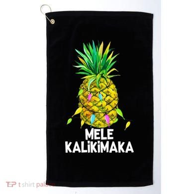 Mele Kalikimaka Pineapple Christmas Lights Golf Towel