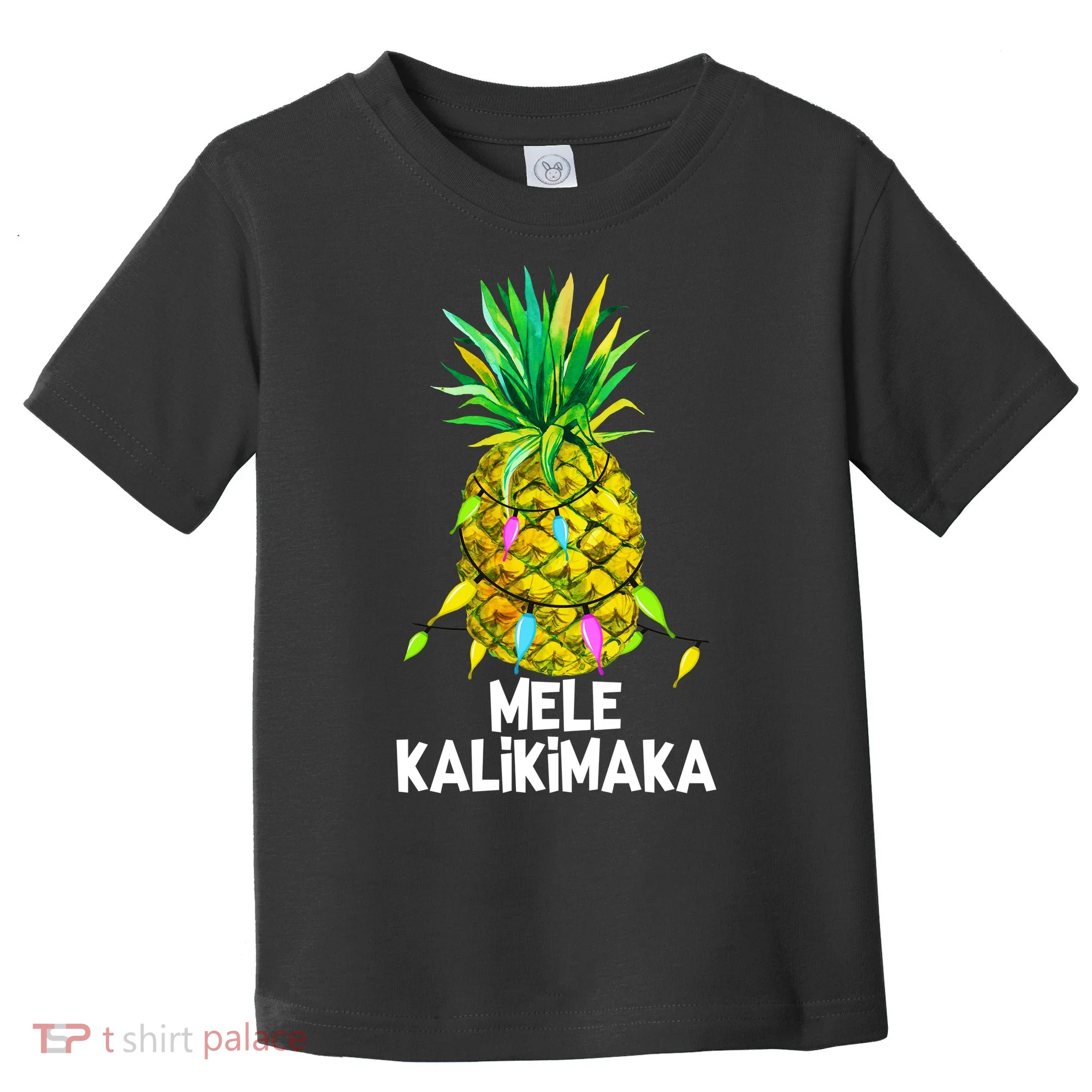 Mele Kalikimaka Pineapple Christmas Lights Toddler T-Shirt